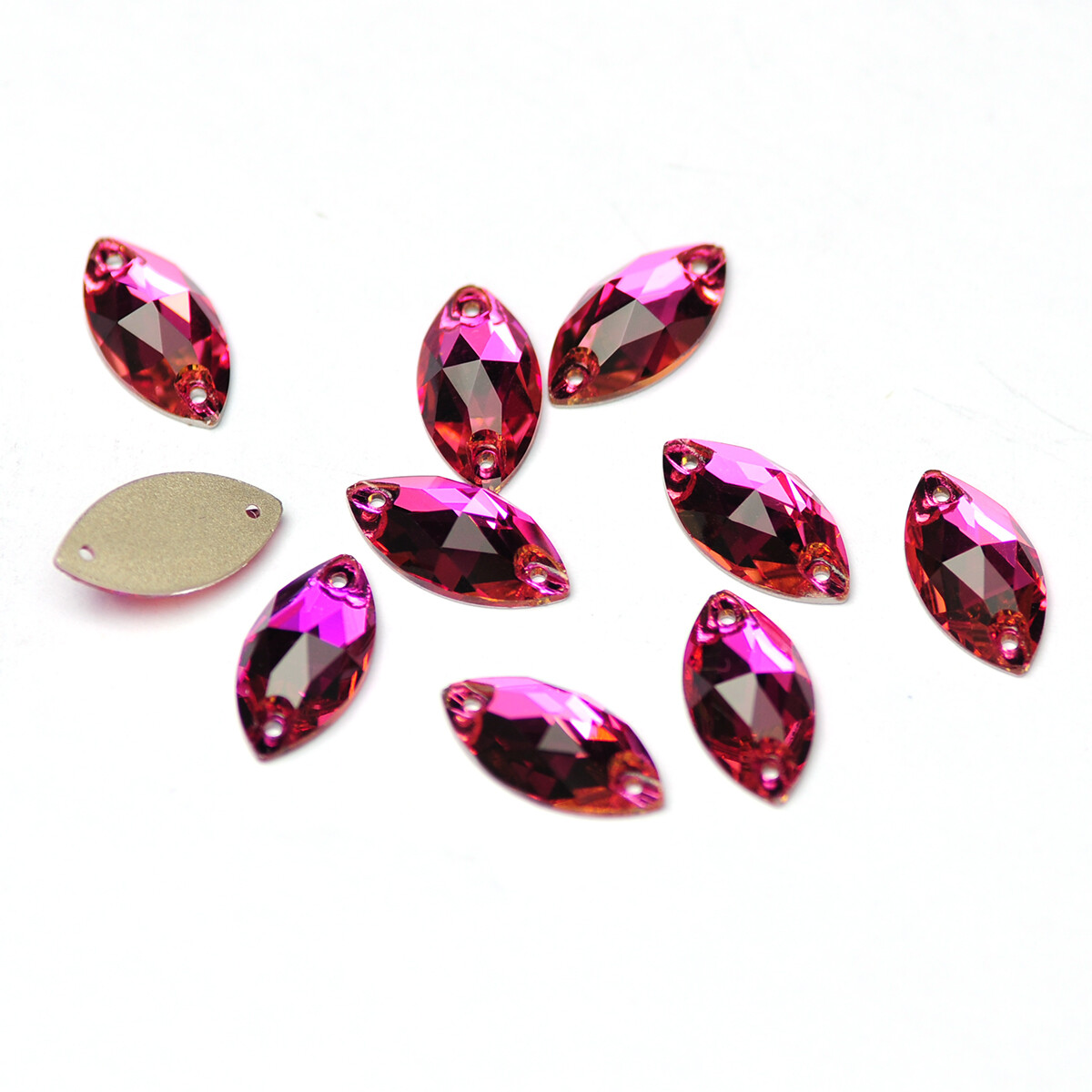 Navette Flat Back Glass Beads Sewing Strass Rhinestone Sew On Stones And Crystal