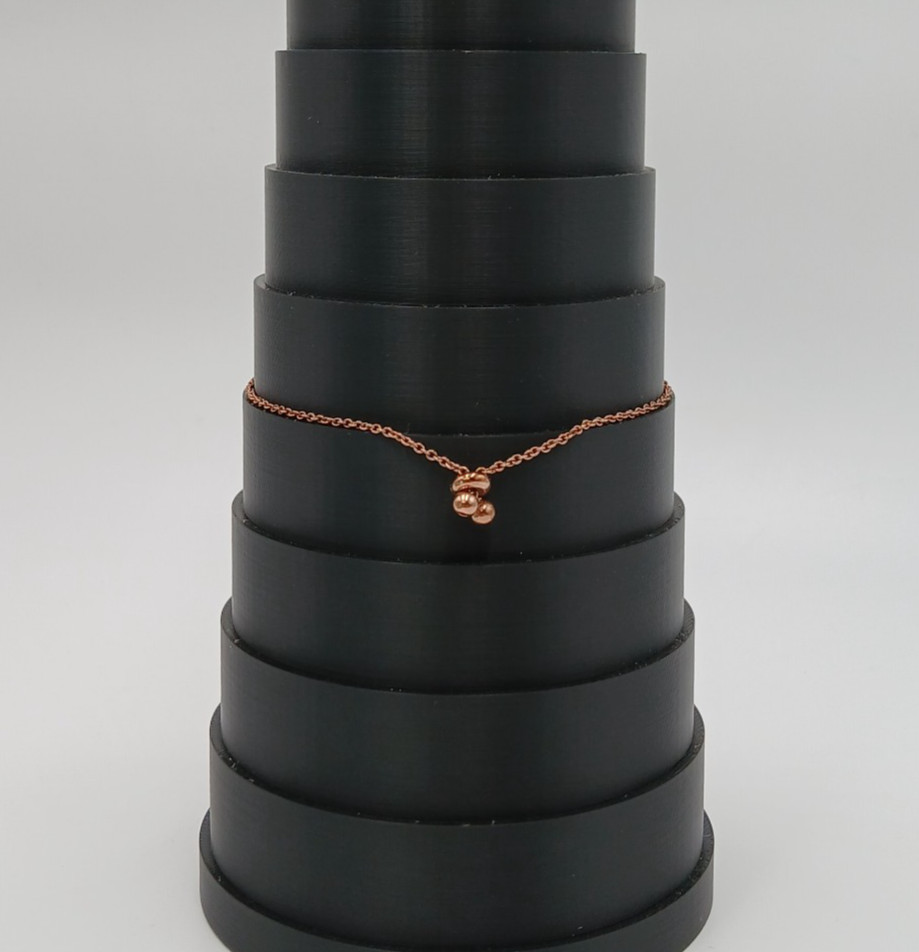 925 SU Slider Bracelet OSFA 9in Sterling Silver Rose Gold Vermeil CZ Bar Dainty