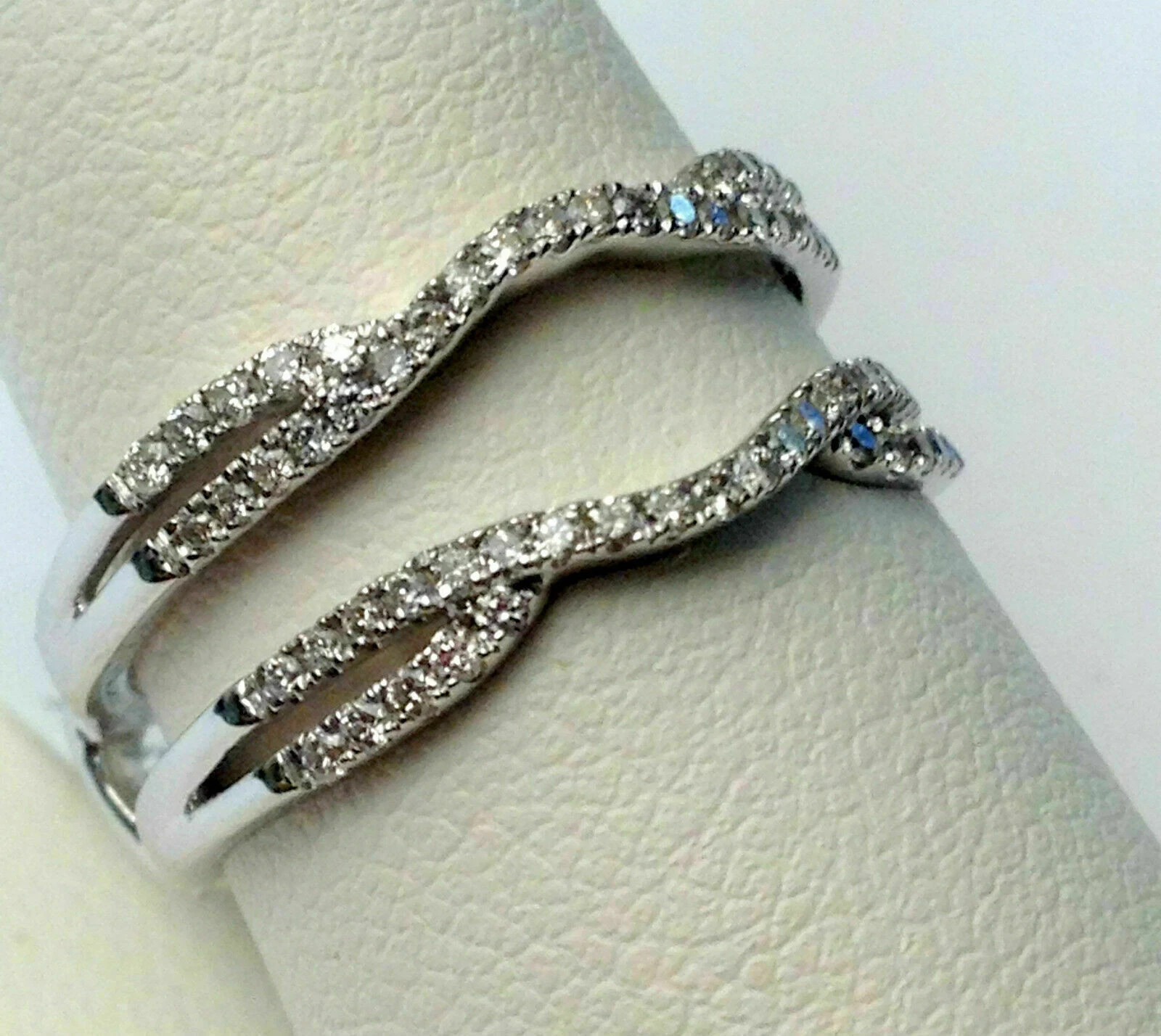 3Ct Lab Created Diamond Solitaire Enhancer Engagement Ring 14k White Gold Finish