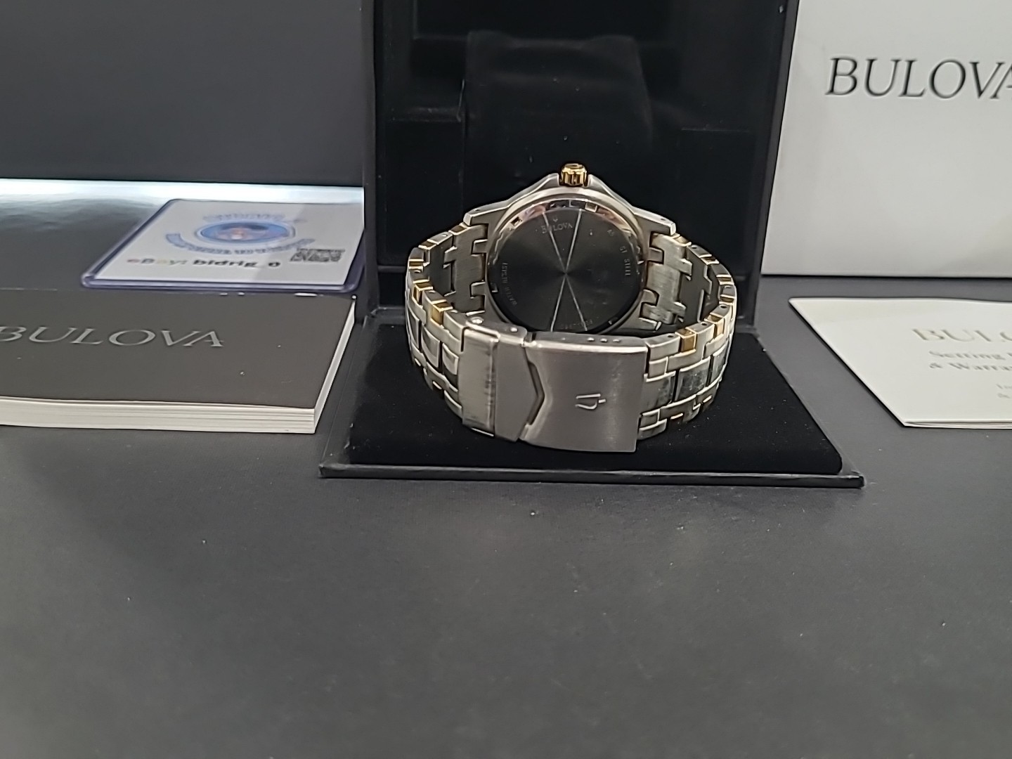 Women’s Bulova Marine Star 2 Tone White Dial Watch C9671108 With Box & Manual