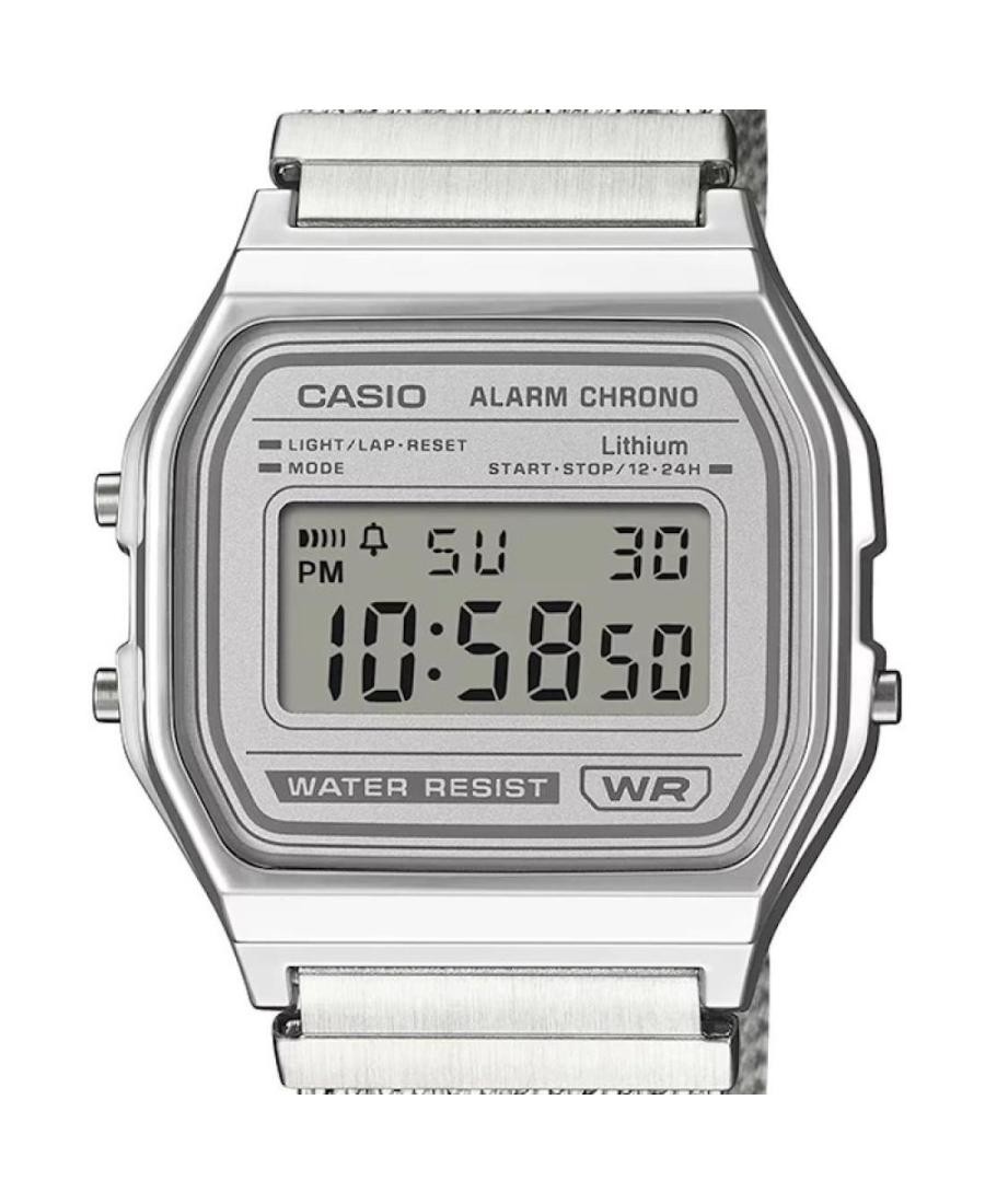CASIO Men Digital Quartz Casual Watch Classic Dress Silver color Dial Waterproof