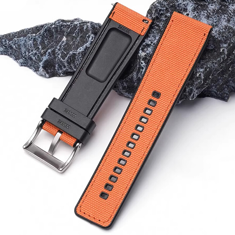 Nylon + Rubber Strap For G-SHOCK PRG-600 PRG-650 GA-2000 Watch Band Replacement