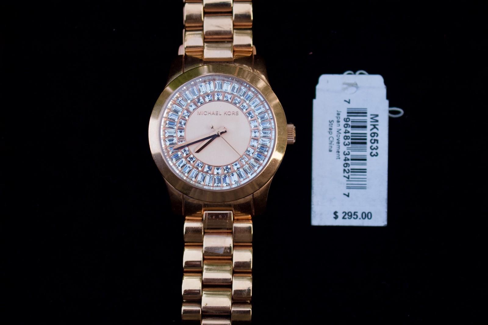 Michael Kors MK6533 Rose Gold Crystal Dial Women’s Watch New With Tag