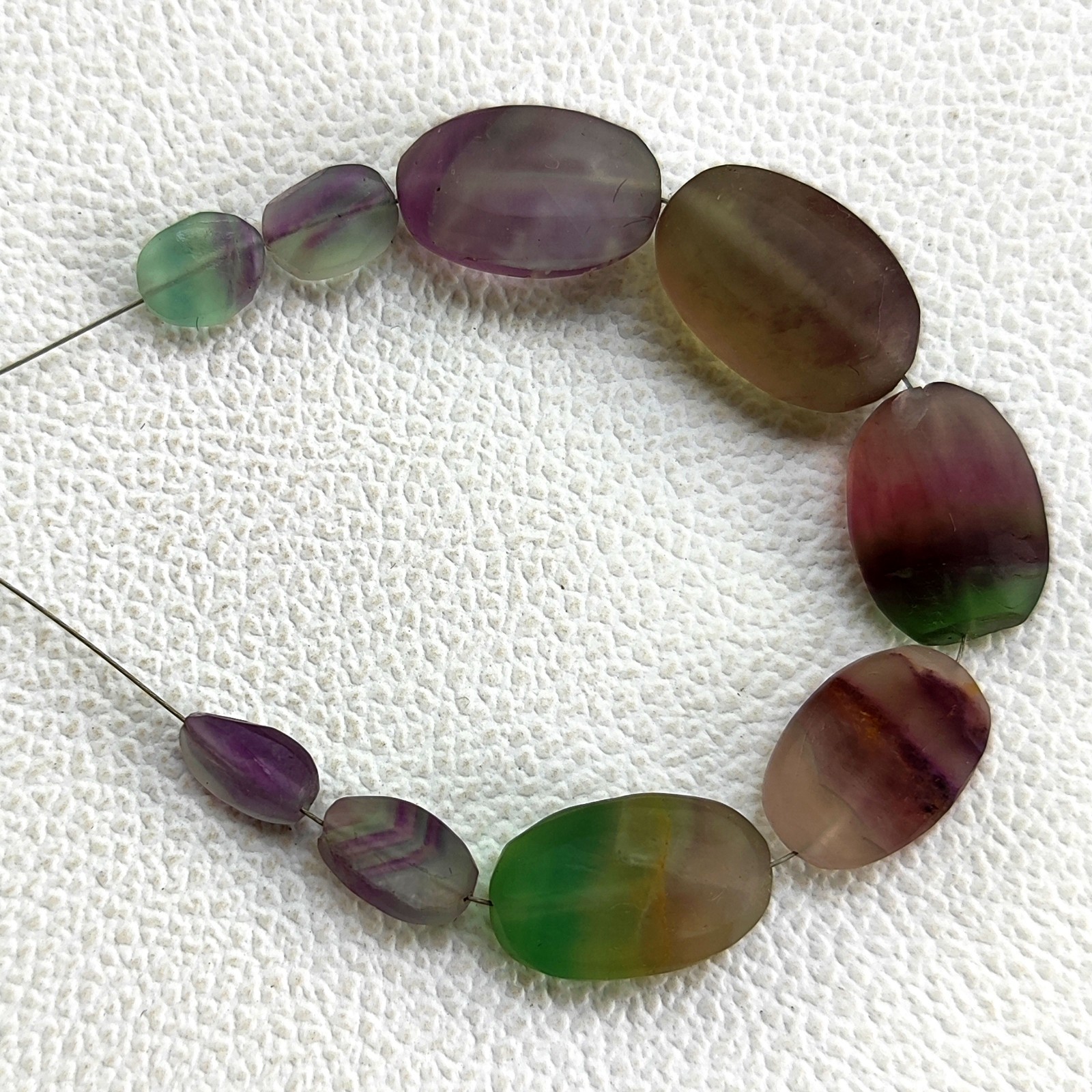 9-19 mm Rainbow Fluorite Unpolished Nugget Beads 5″ Strand Natural Brazil Origin