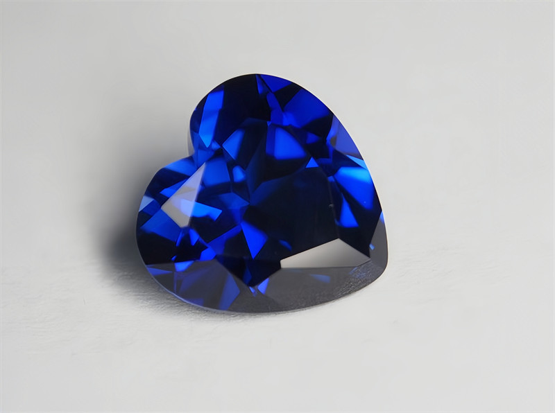HEART CUT ROYAL BLUE SAPPHIRE LAB-CREATET HIGH QUALITY AAAA+ LOOSE GEMSTONES