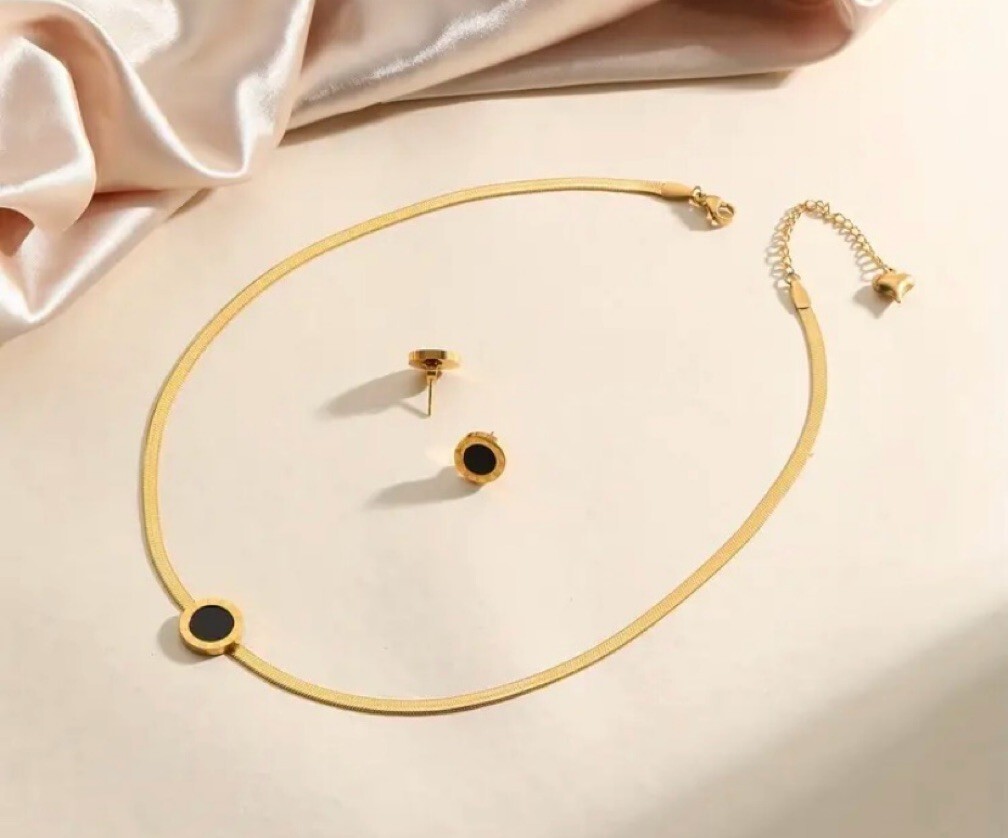 JUEGO DE JOYERIA ACERO INOXIDABLE(DORADO)