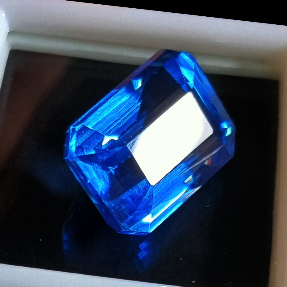 Natural Blue Aquamarine Emerald Cut Certified 10-12 Ct Stunning Loose Gemstone