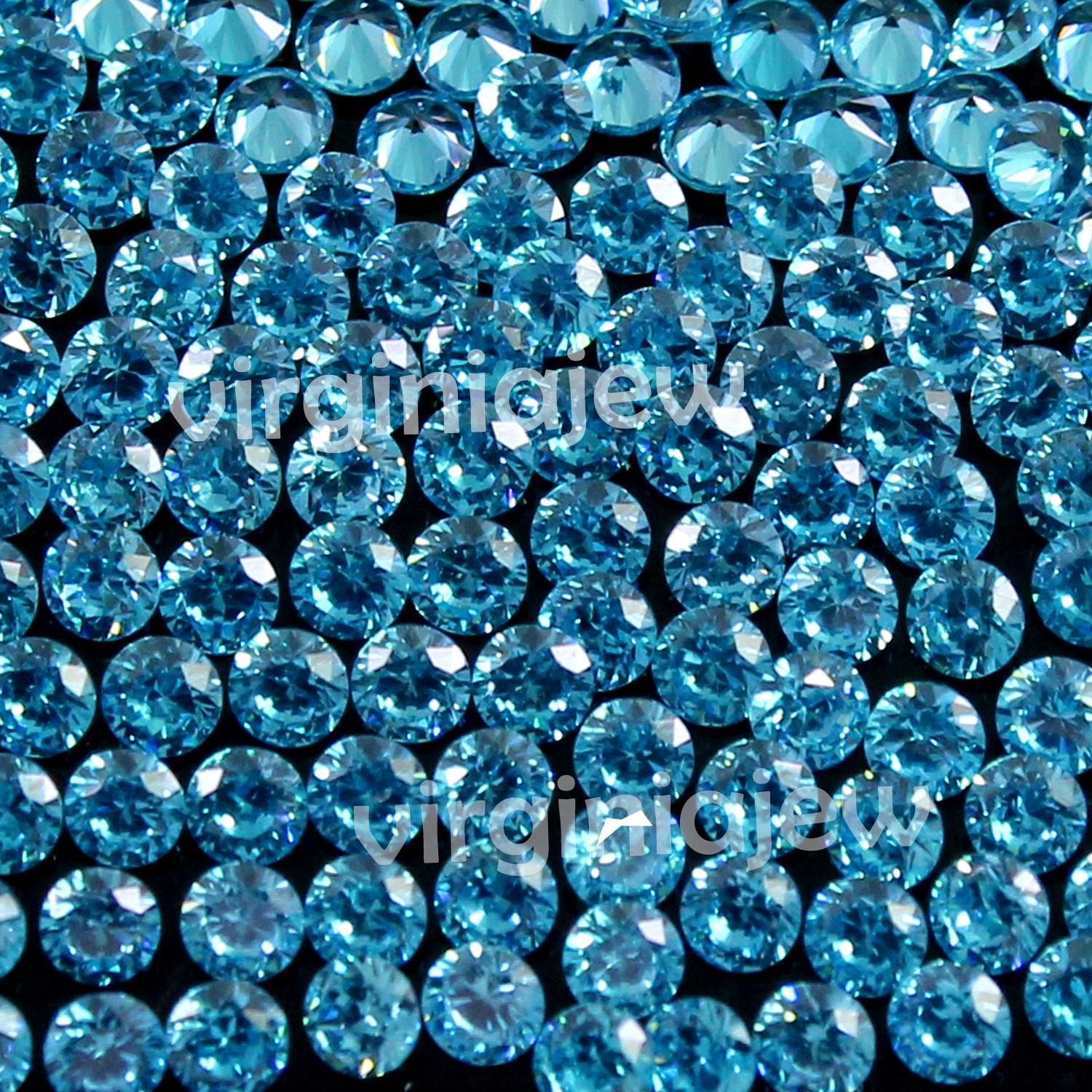 Natural Brazil Blue Aquamarine Certified 2.70 MM Round Loose Gemstone 100 Pc Lot