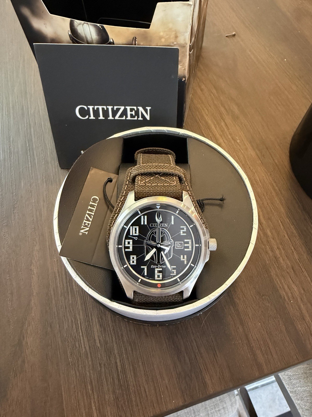 Citizen Eco-Drive Star Wars Mandalorian 42mm 100m Date Watch w/ Box Manual