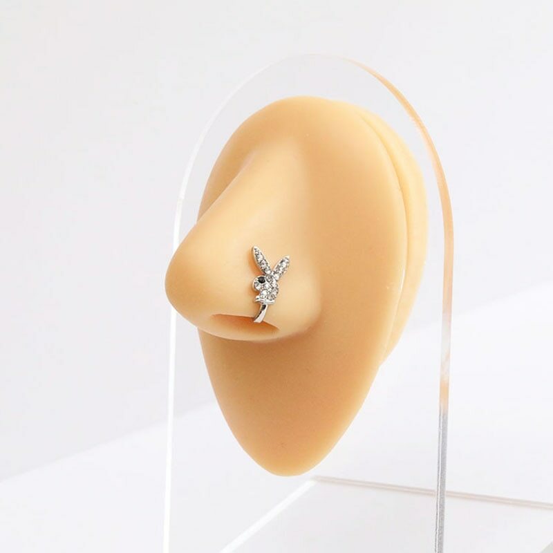 Playboy Bunny Style Nose Ring Clip Clip On Non Piercing Jewelry Fashion