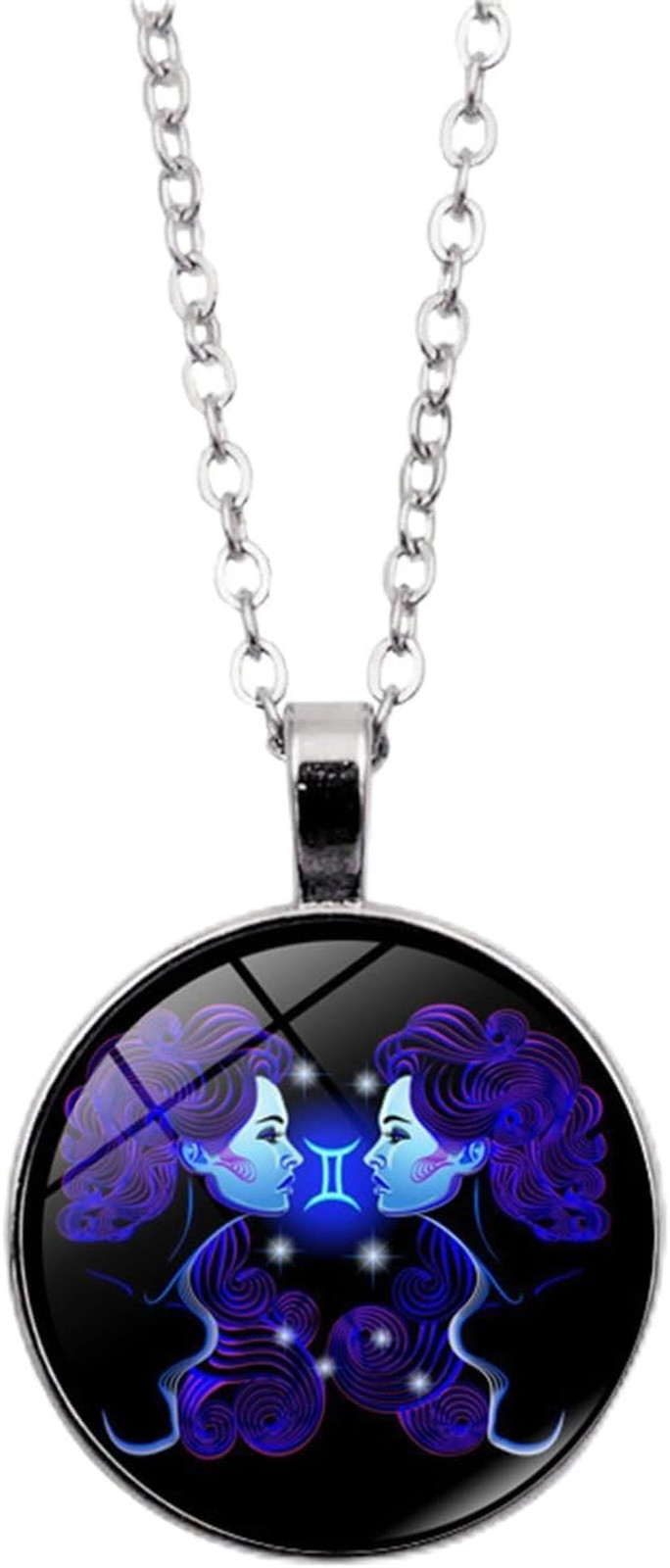Zodiac Necklace Stainless Steel Ball Chain Astrology Pendant Sign Gift Jewelry
