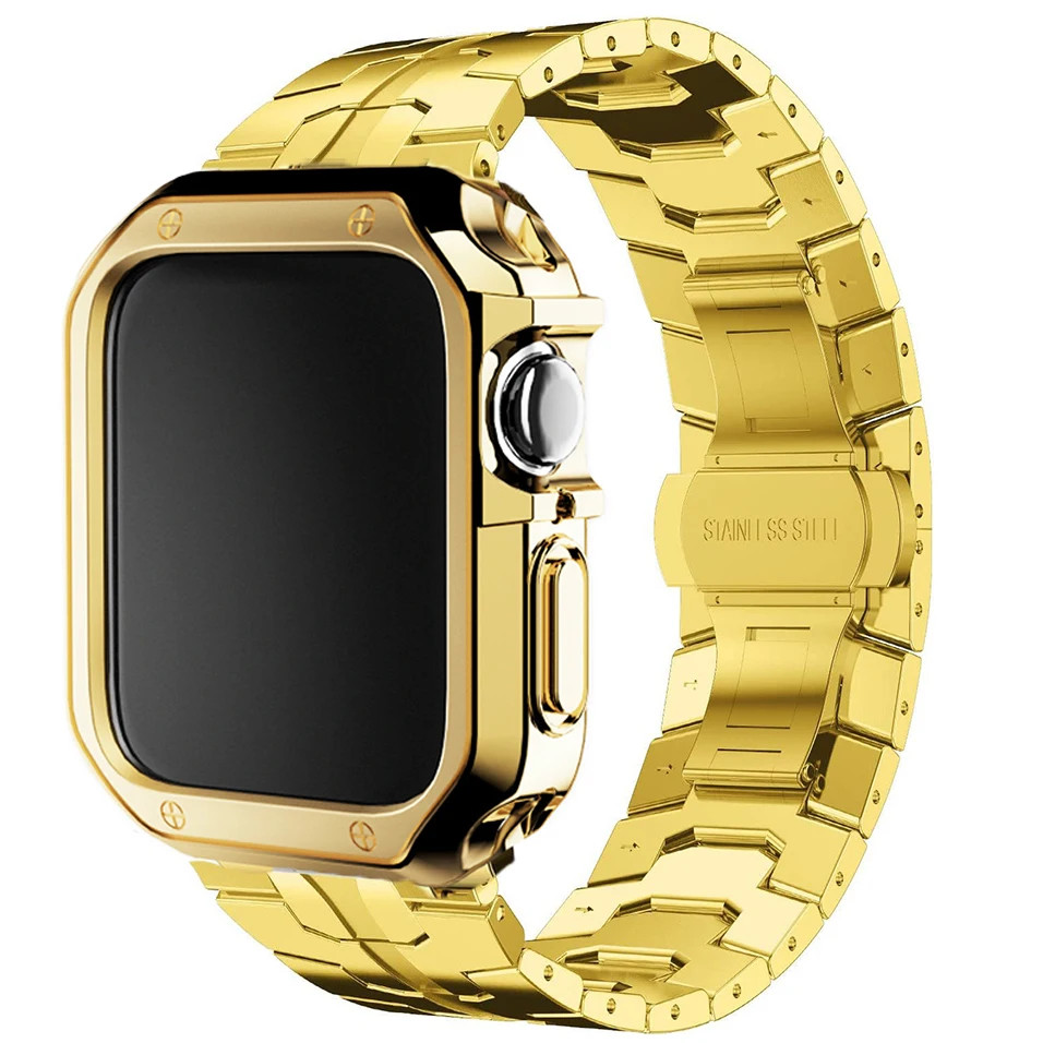 Metal Band+TPU Case For iWatch Ultra 3 Series 11 10 9 8 SE 38-49mm Kit Accessory
