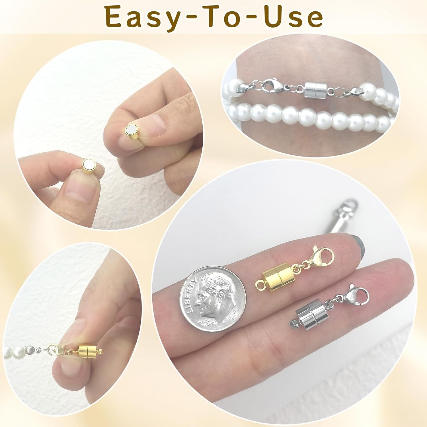 Magnetic Necklace Clasp Jewelry Clasps for Necklace Bracelet Extender 12pcs