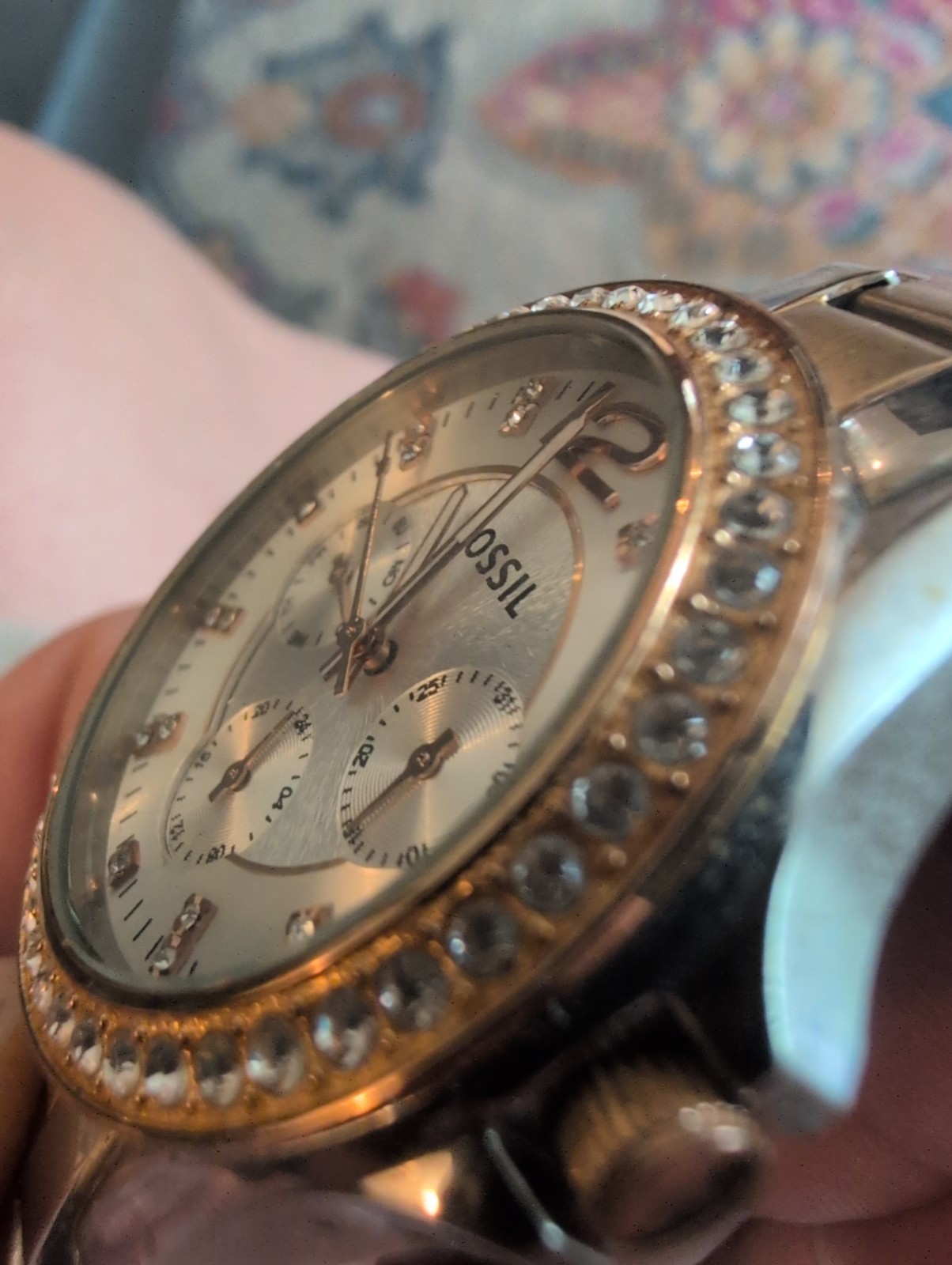 Fossil Riley ES2787 251403 Women Stainless Steel Analog Silver Dial Wrist Watch