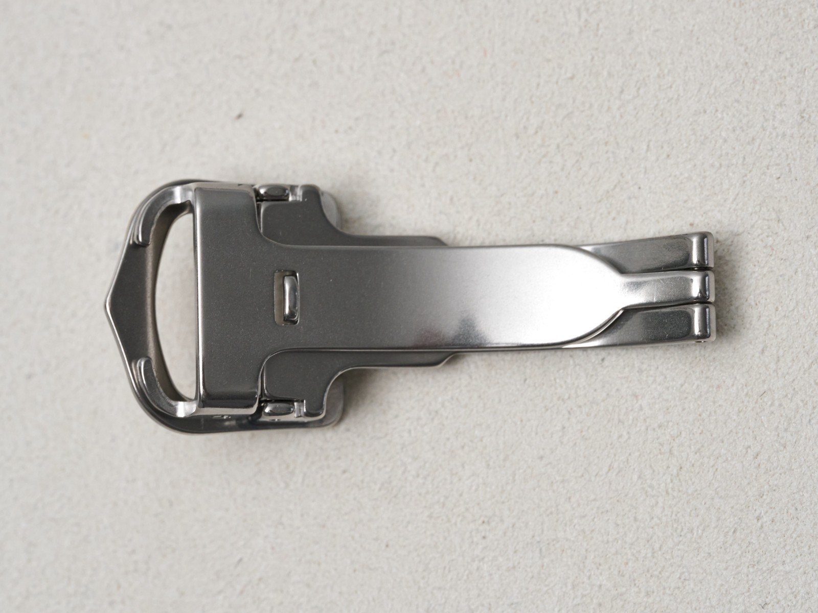 Cartier Deployment Buckle Clasp 14mm Fold Over Push Stainless Steel Genuine