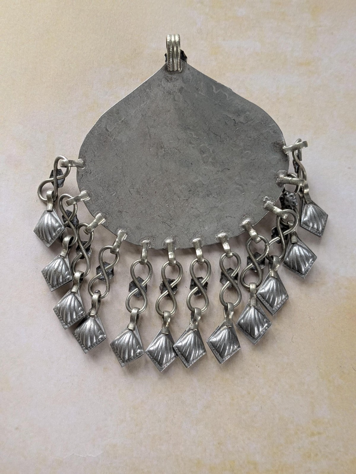 Tribal Pendant from Kashmir Jingling Dangles Big Focal (20261)