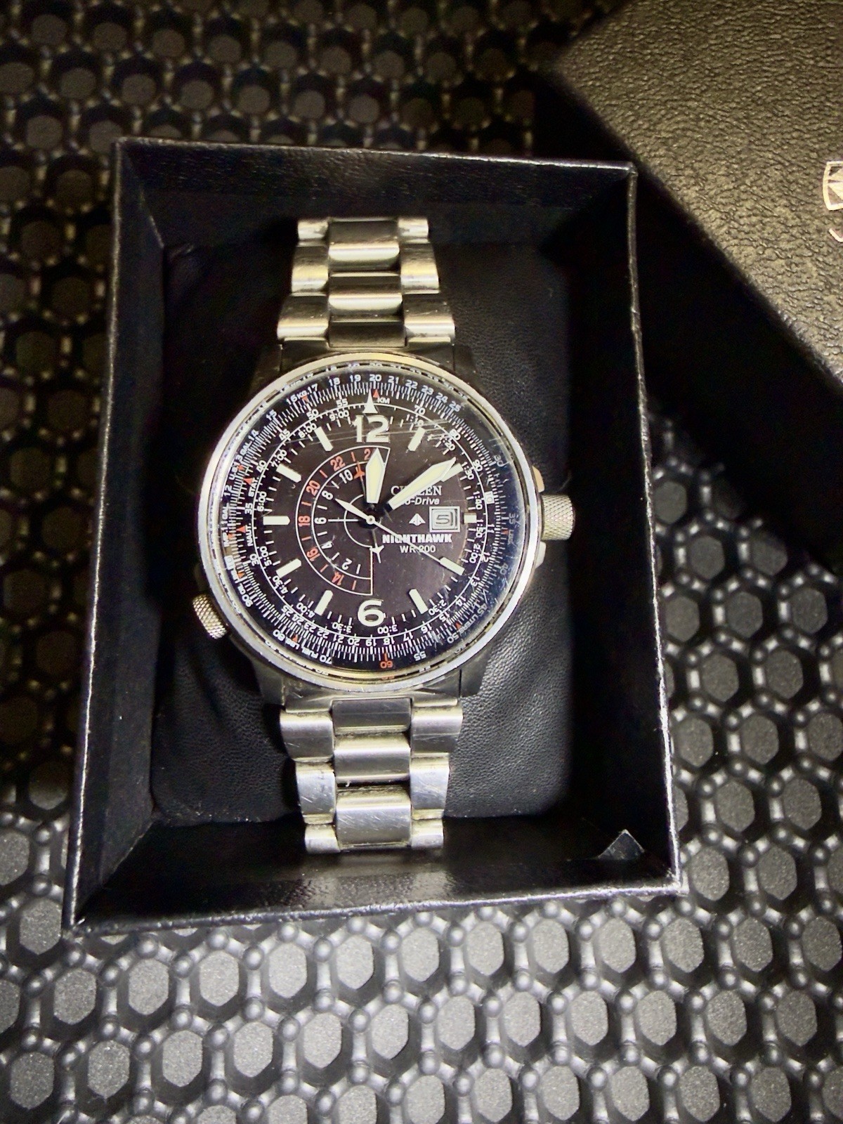 Men’s Citizen Pro Master Eco-drive Nighthawk BJ7000-52E Watch W/O Original Box