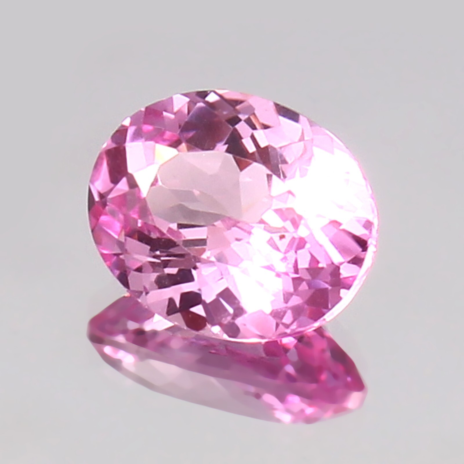 AAA Natural Bi Color Ceylon Pink Sapphire Loose Oval Gemstone Cut 4.00 Ct