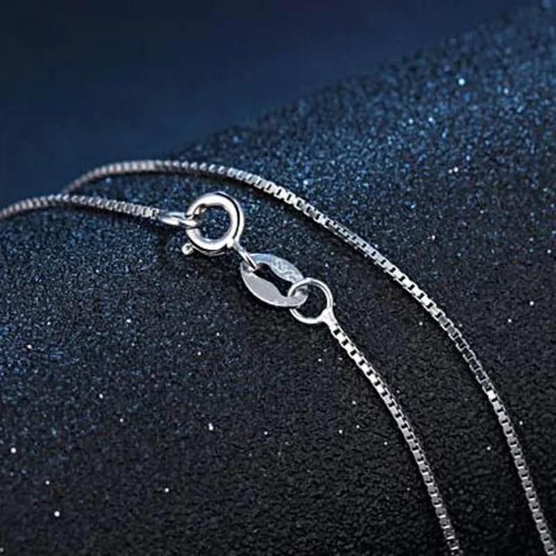 Real Solid 925 Sterling Silver Chain Necklace Italian Made Fine Jewelry For Unis