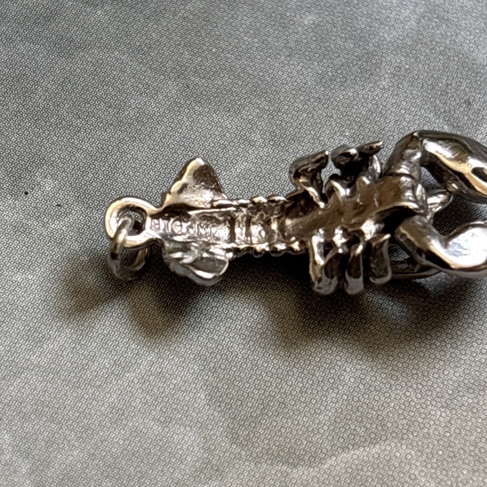 Lobster Crawfish Crayfish Movable Claws 925 Solid Sterling Silver Charm Pendant