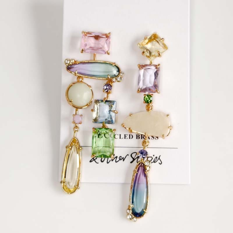Other Stories Crystal Statement Drop Earrings Chic Women Party Vacation Jewelry