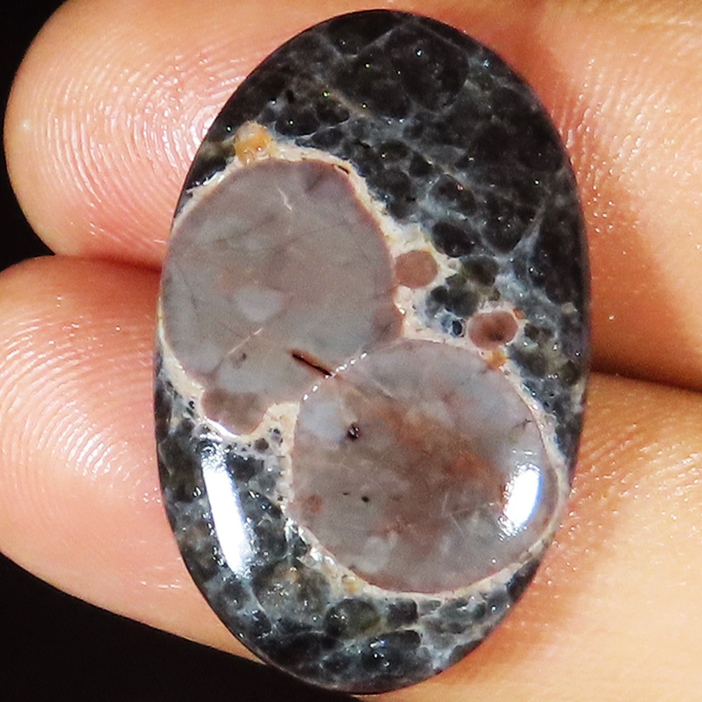 26.75 Ct Natural Mexican PEANUT OBSIDIAN Oval Cabochon Gemstone 18x30x5 mm jt321