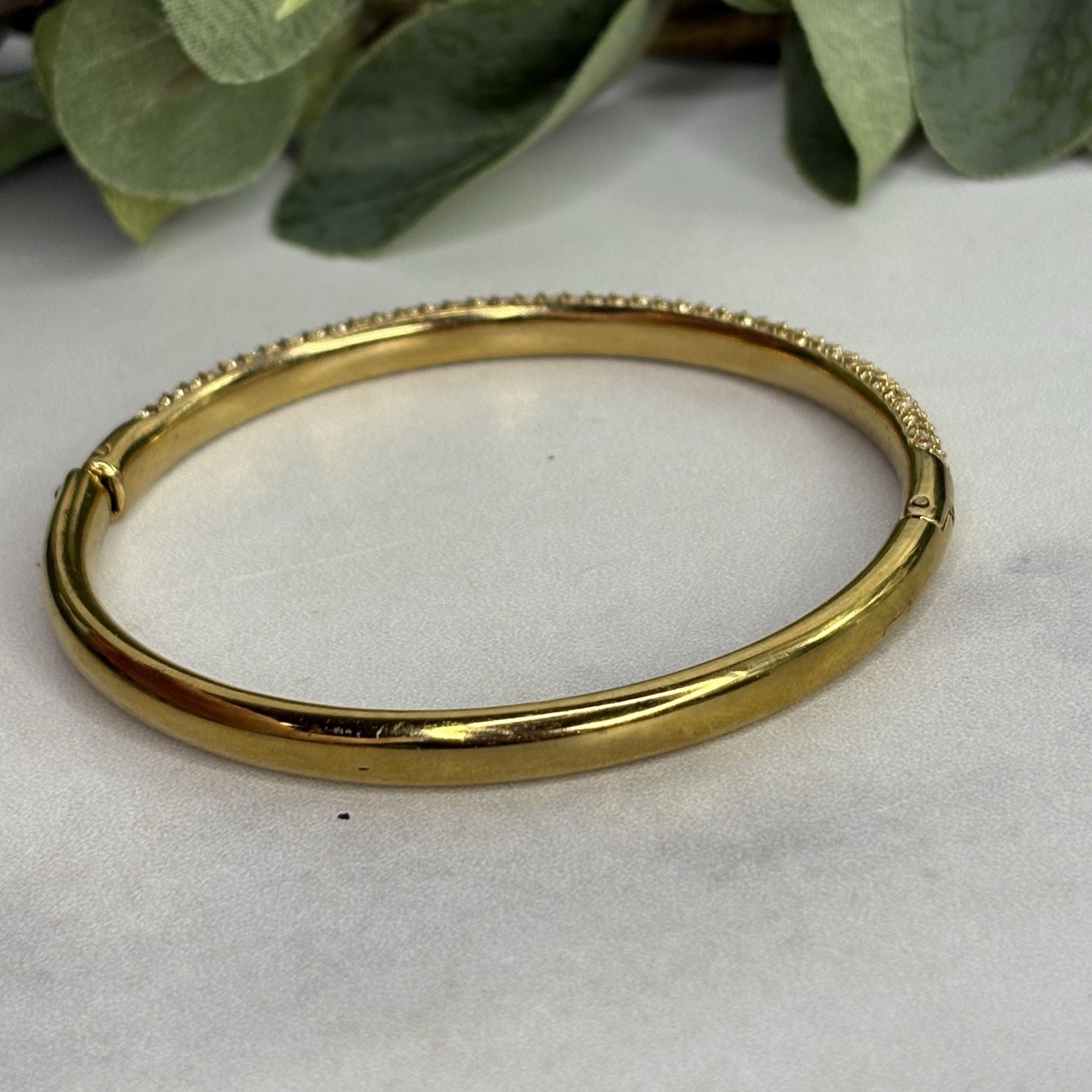 Swarovski Sublima Gold-Tone Pavé Bangle Bracelet