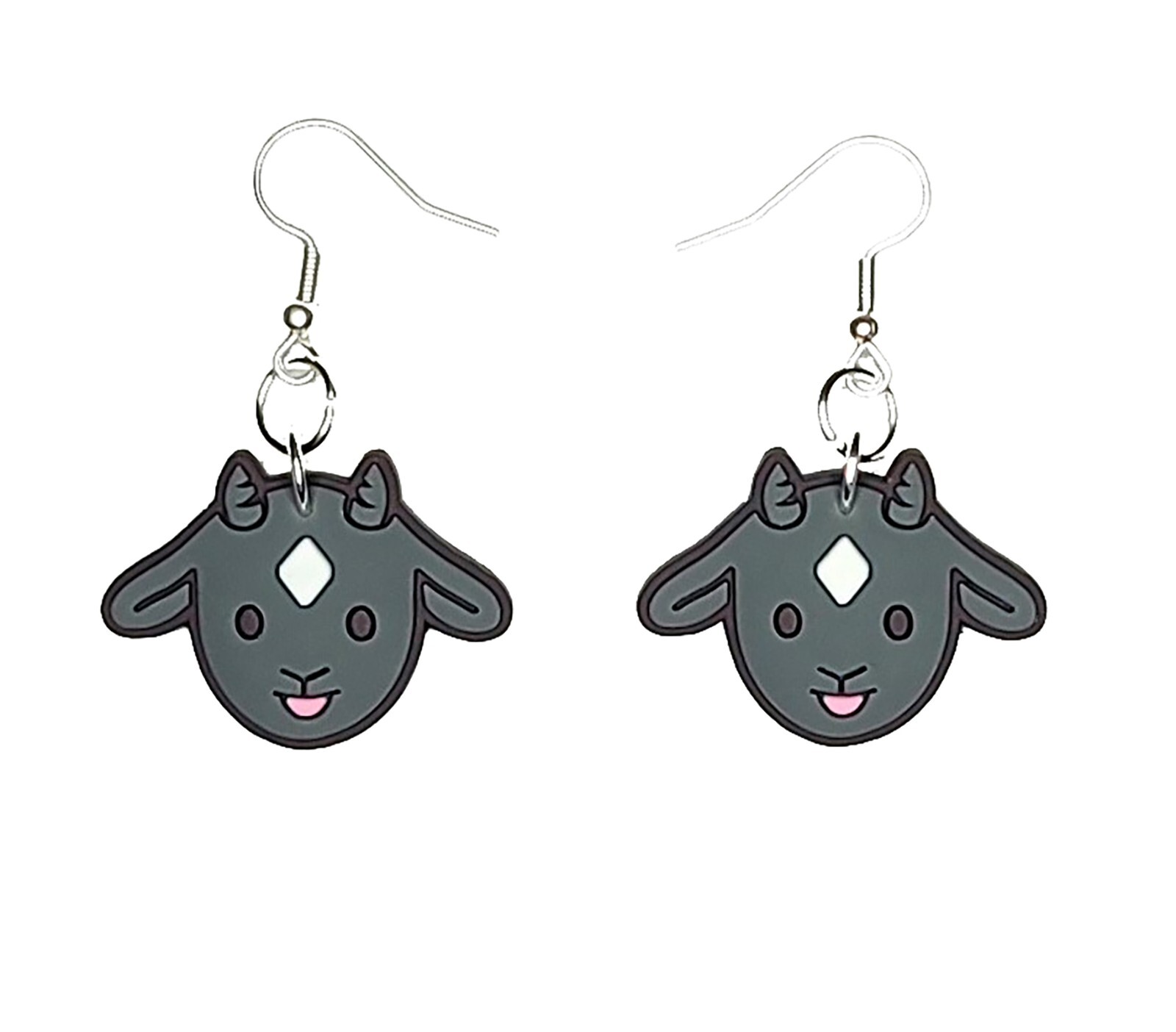 Baby Goat Earrings Handmade Hypoallergenic Lead and Nickel Free