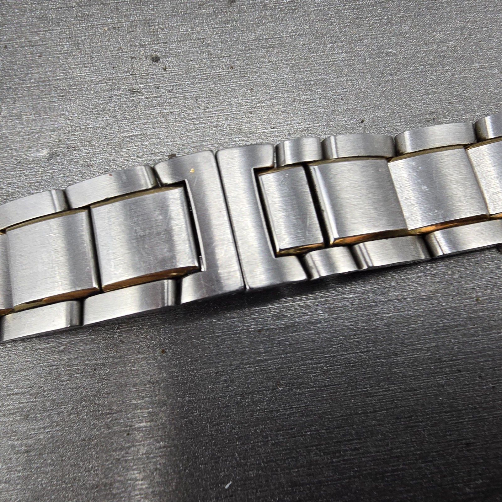 Movado Museum Bracelet 18mm Two Tone Stainless Steel Butterfly Clasp 85-G1-885