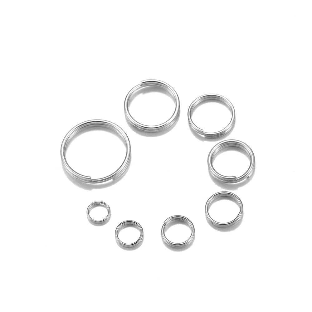 Open Jump Rings Double Loops Split Rings Connectors For Jewelry Making key chain