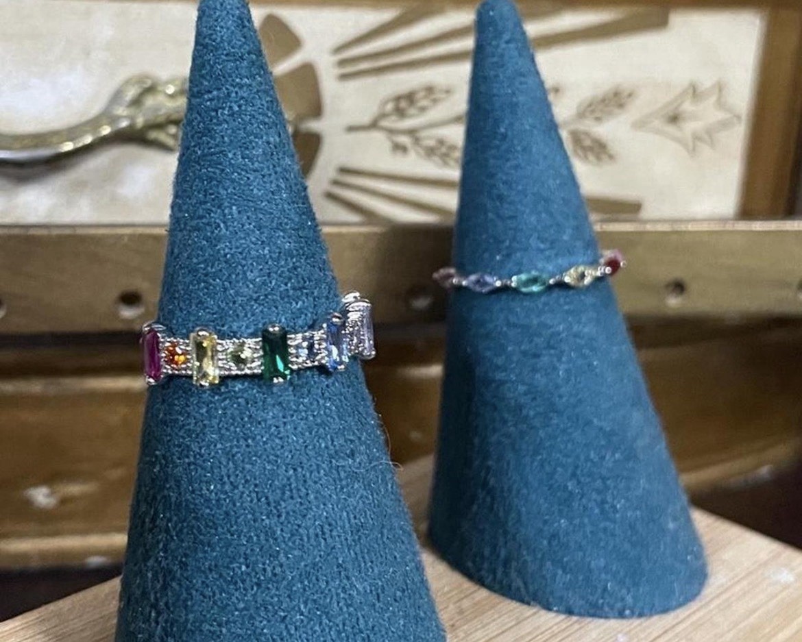 Bomb Party Autism Awareness Set Of 2 Rainbow Rings Size 5