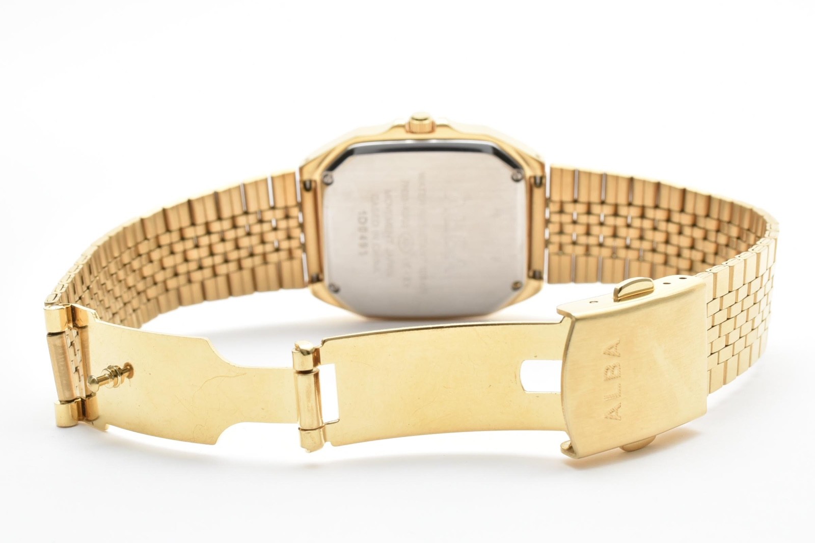 [NEAR MINT] SEIKO ALBA 7N33-K003 Quartz Day Date Gold Tone Men?s Watch Japan