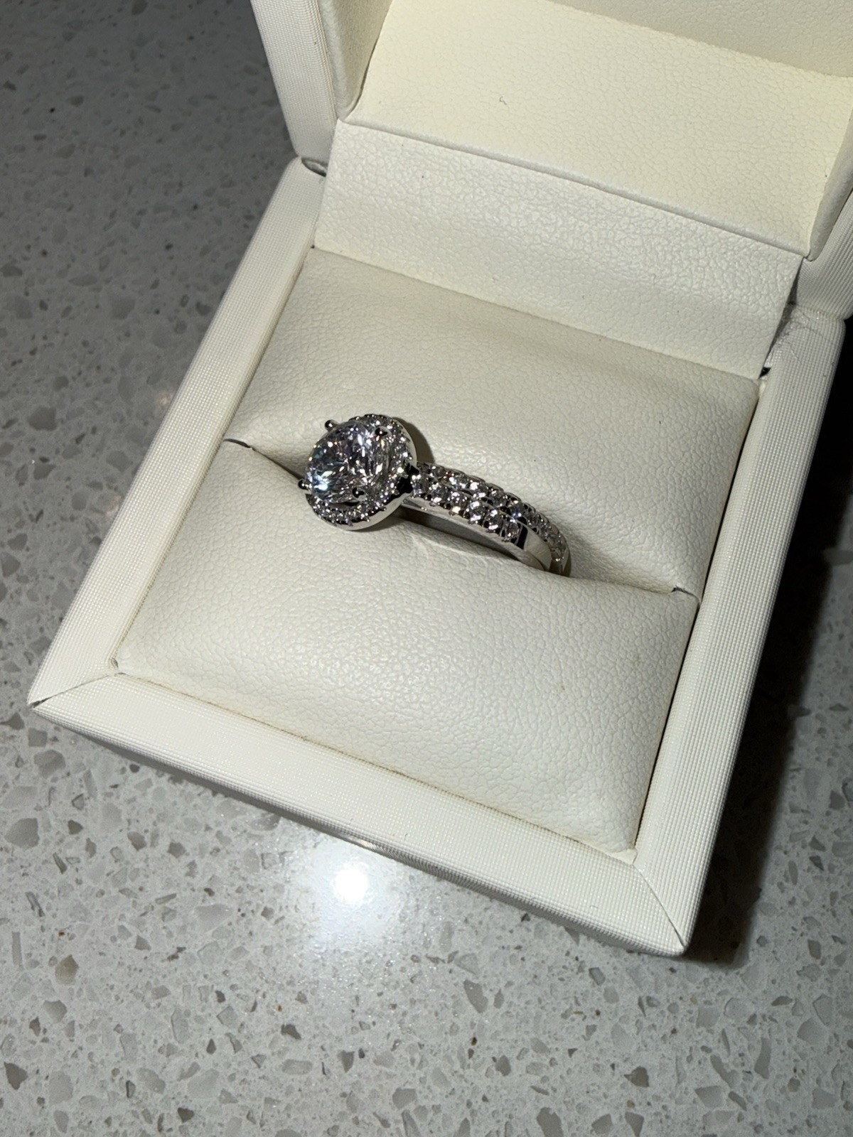 Engagement Ring Size 7 Simulated Diamond – 925 Sterling Silver