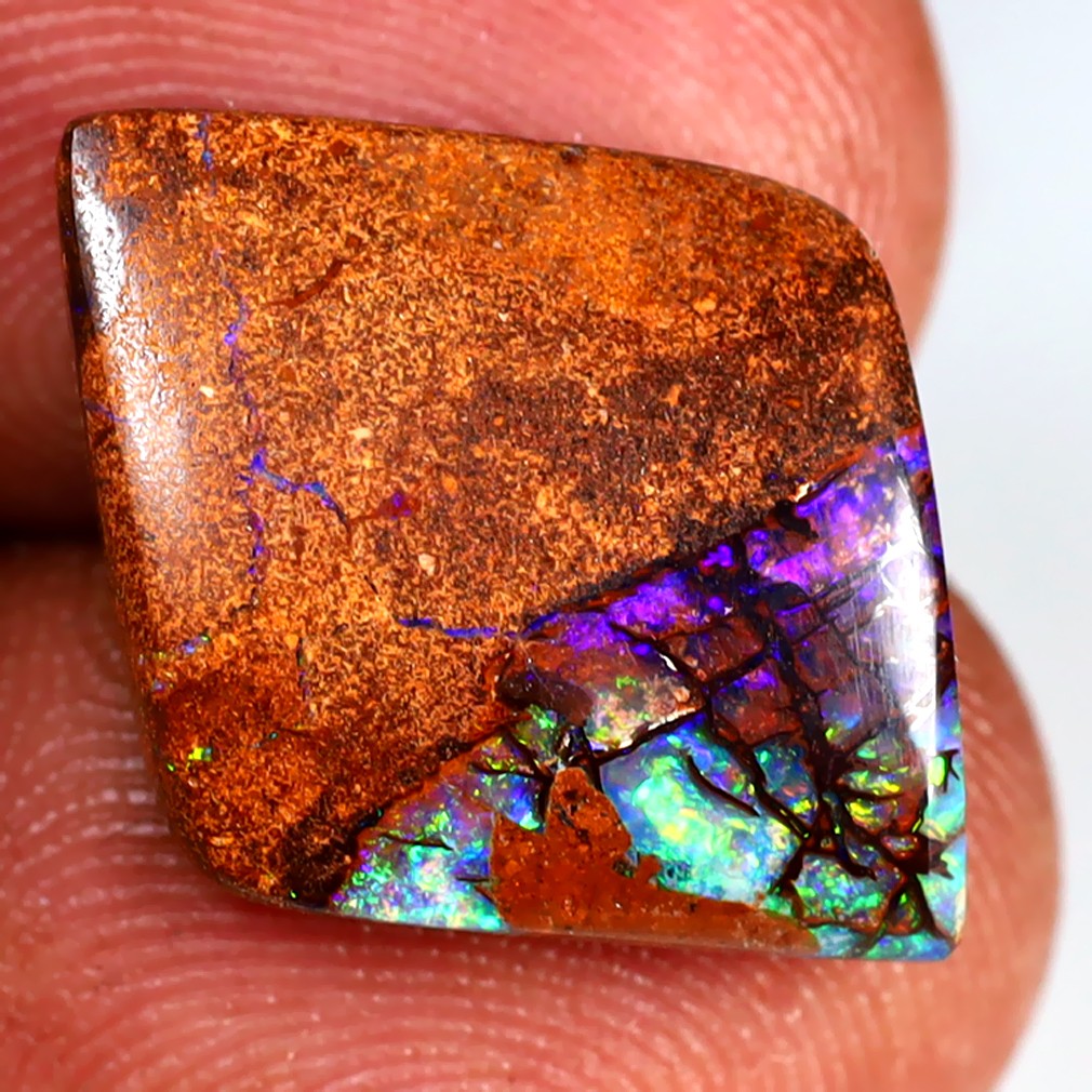 7.90 ct Fancy Shape (20 x 13 mm) Multi Color Australian Koroit Boulder Opal