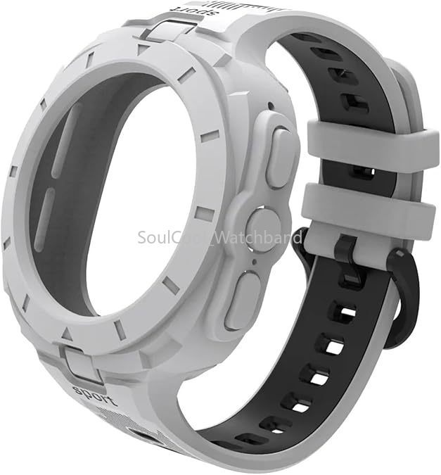 TPU Rugged Silicone Strap Sport Case Band For Samsung Galaxy Watch Ultra 47MM