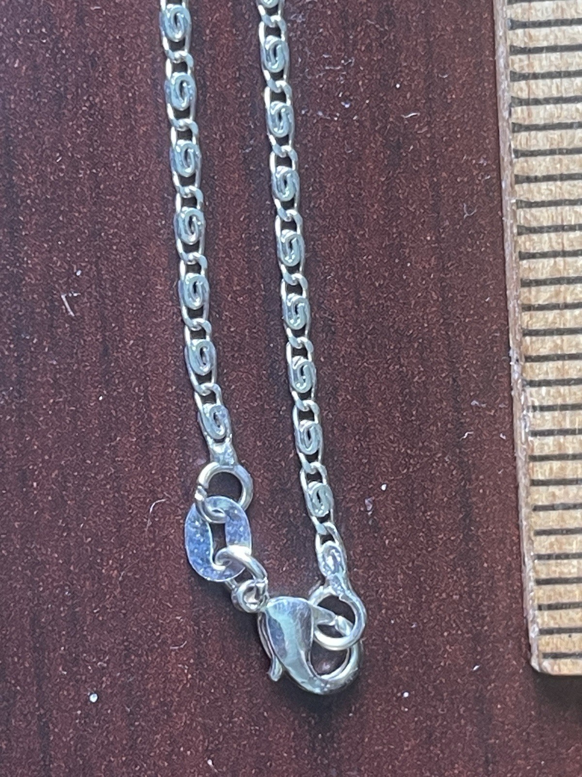 Real 925 Sterling Silver Fancy Pattern Necklace