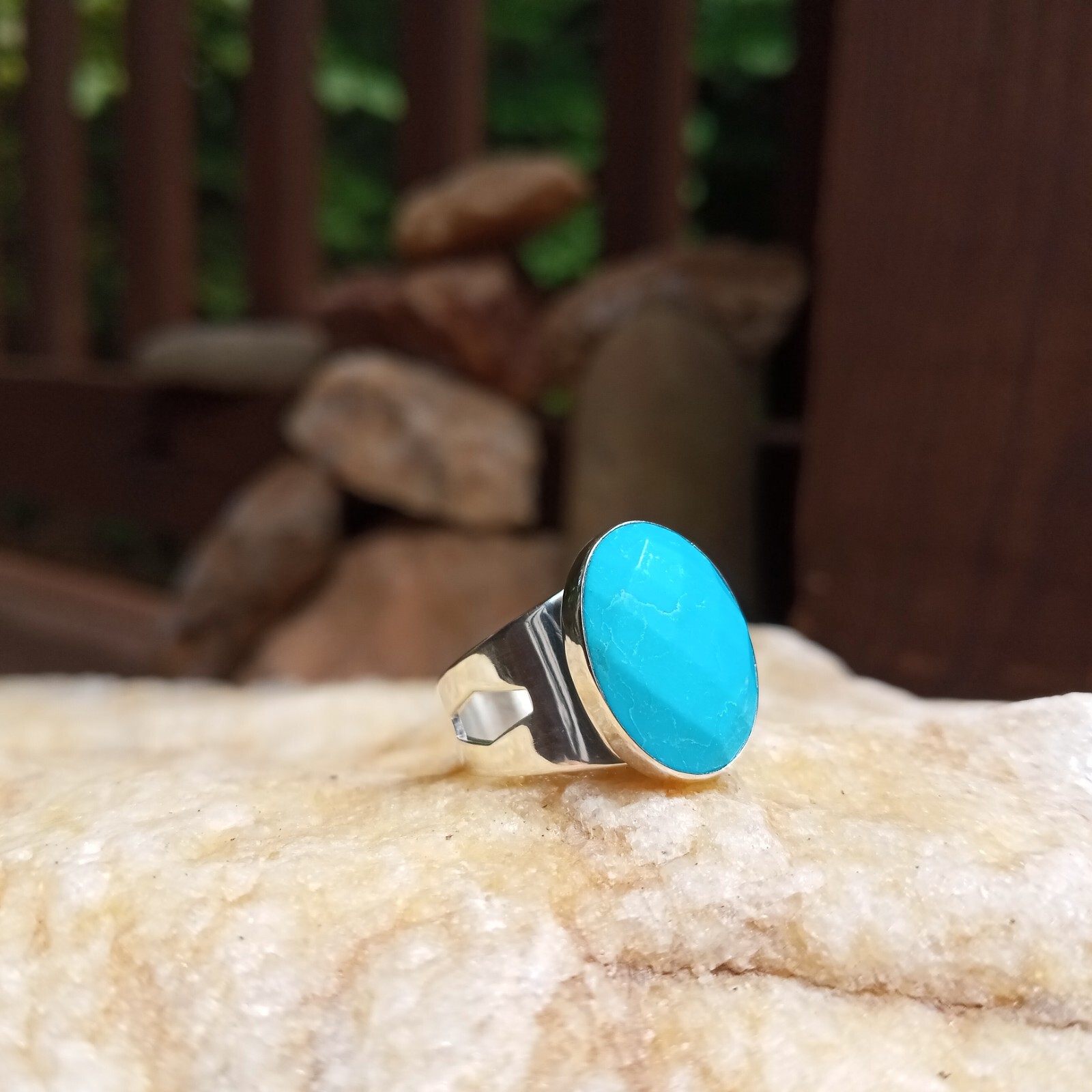 Mens Mine Finds by Jay King DTR Sterling Silver Turquoise Ring Size 10
