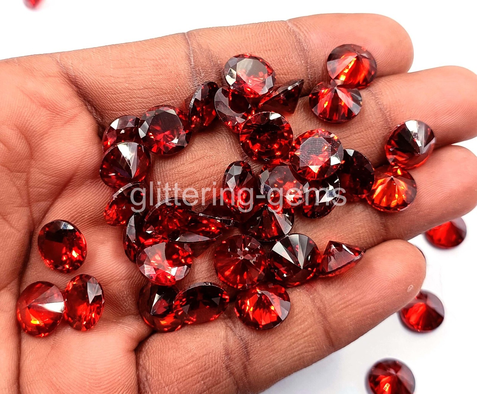 Natural Red Ruby Round Cut 10×10 mm Size Lot IGL Certified Loose Gemstone M25