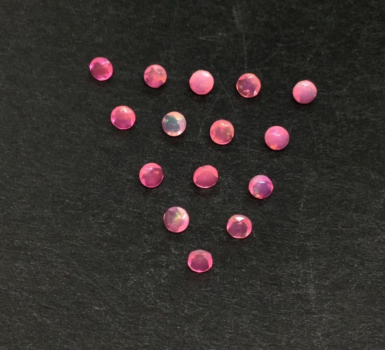 AAA Natural Ethiopian Pink Fire Opal Round Cut Loose Gemstone For All Jewelry