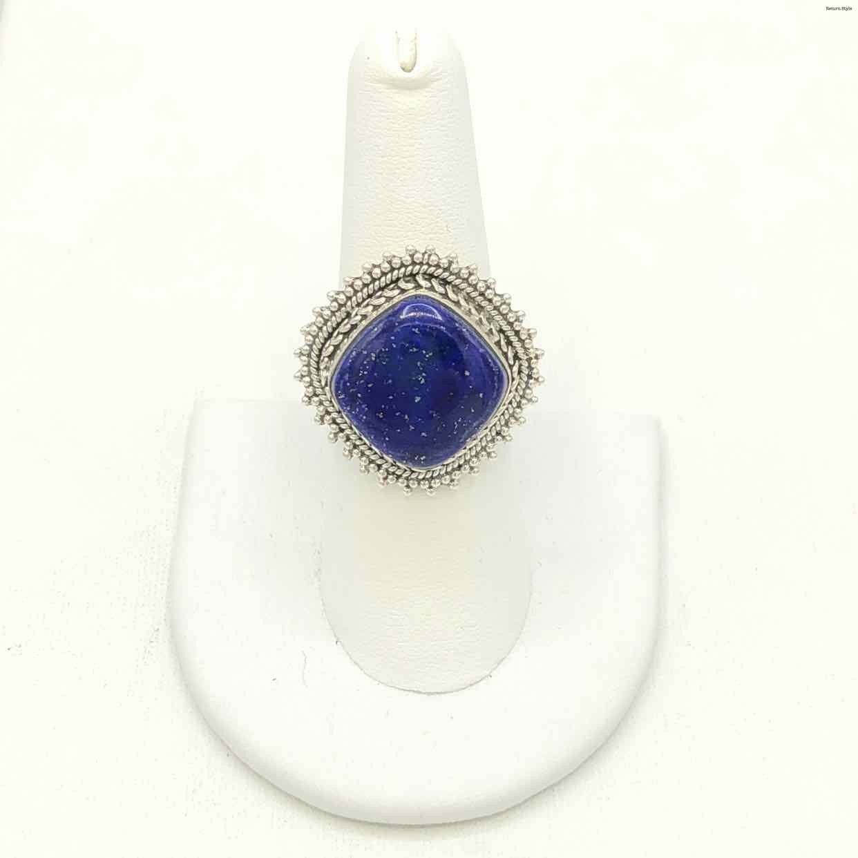 Sterling & Lapis SZ 8 Ring SS