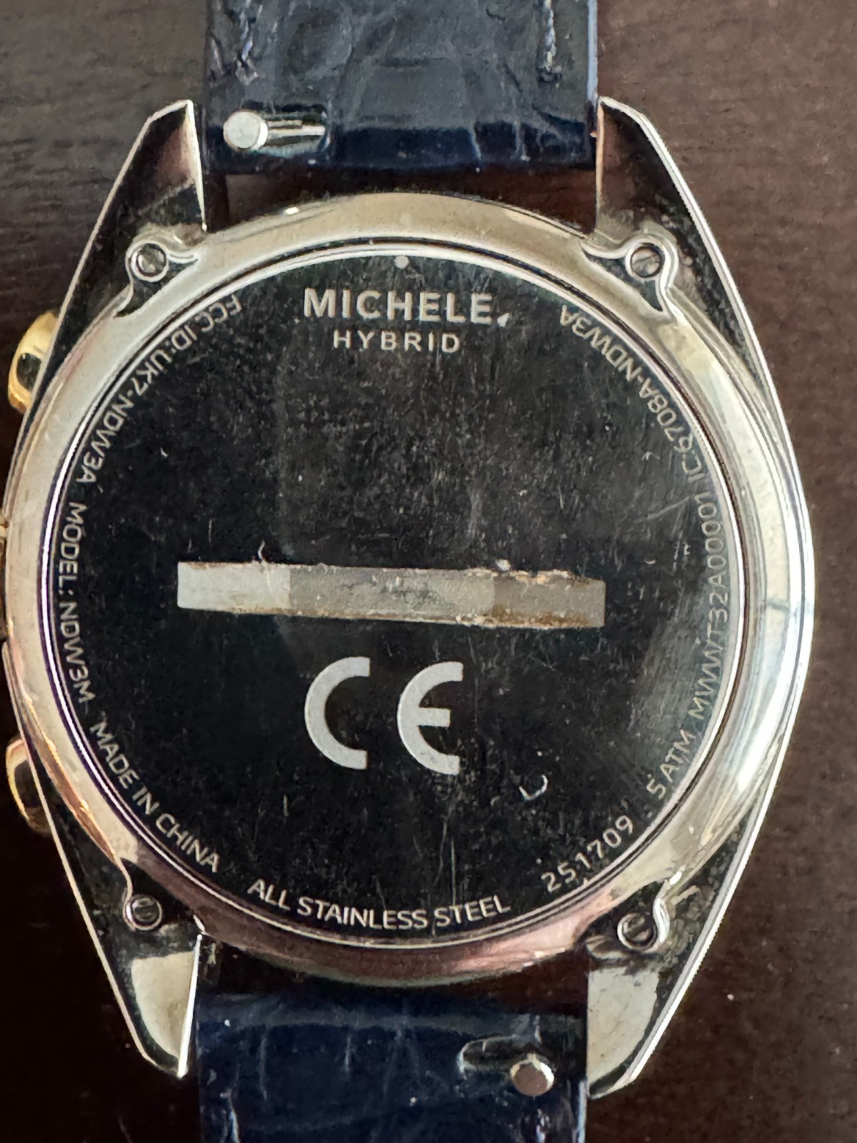 LADIES MICHELE HYBRID WRISTWATCH MODEL # NDW3M NOT RUNNING FOR PARTS TWO TONE