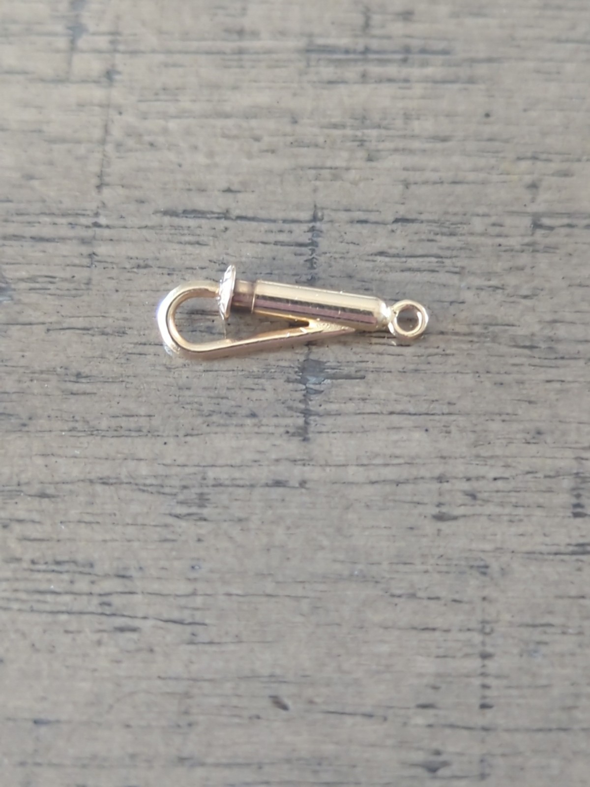 Rare Vintage 14K Yellow Gold Push Lock Clasp