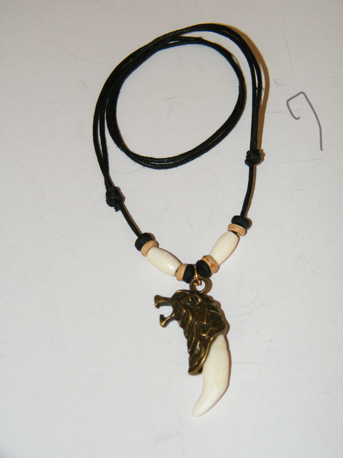 Coyote Necklace WHITE Teeth Real Coyote Tooth Wolvves Head 16″-28″ Beads NEW!