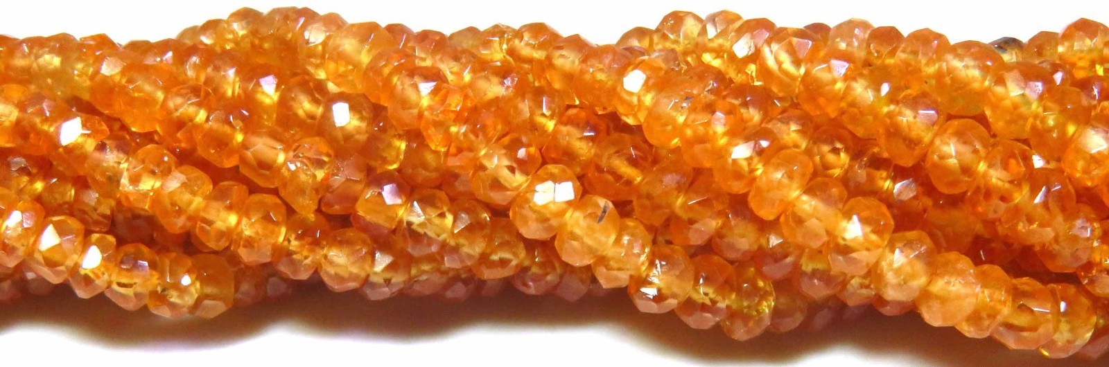 Natural Fanta Garnet Faceted Rondelle Spessartine Beads 8″Strand 2.5-4mm LC-1922
