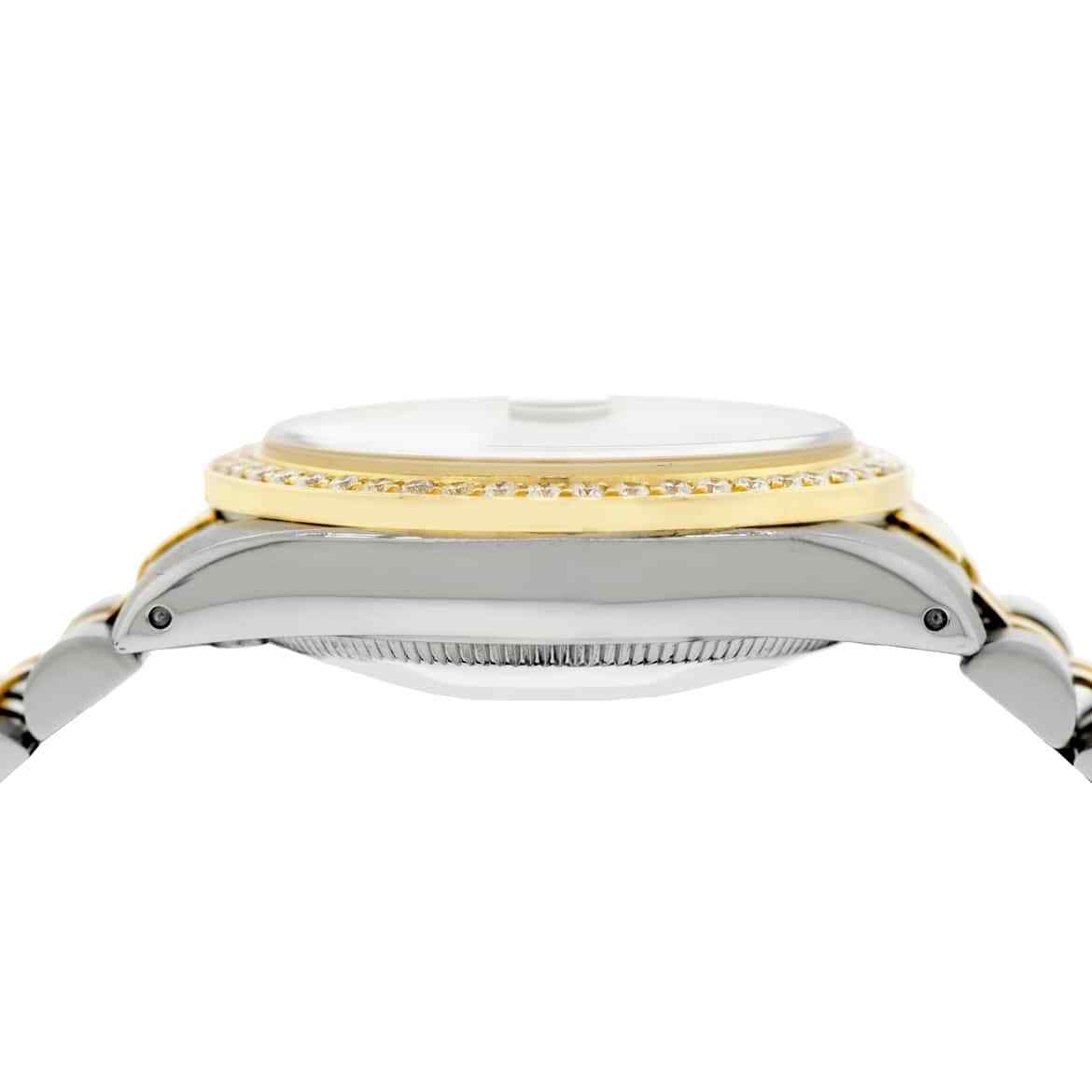 Rolex Datejust 2-Tone Gold/Steel 31mm Watch w/Custom Diamond Bezel/ Pink MOP