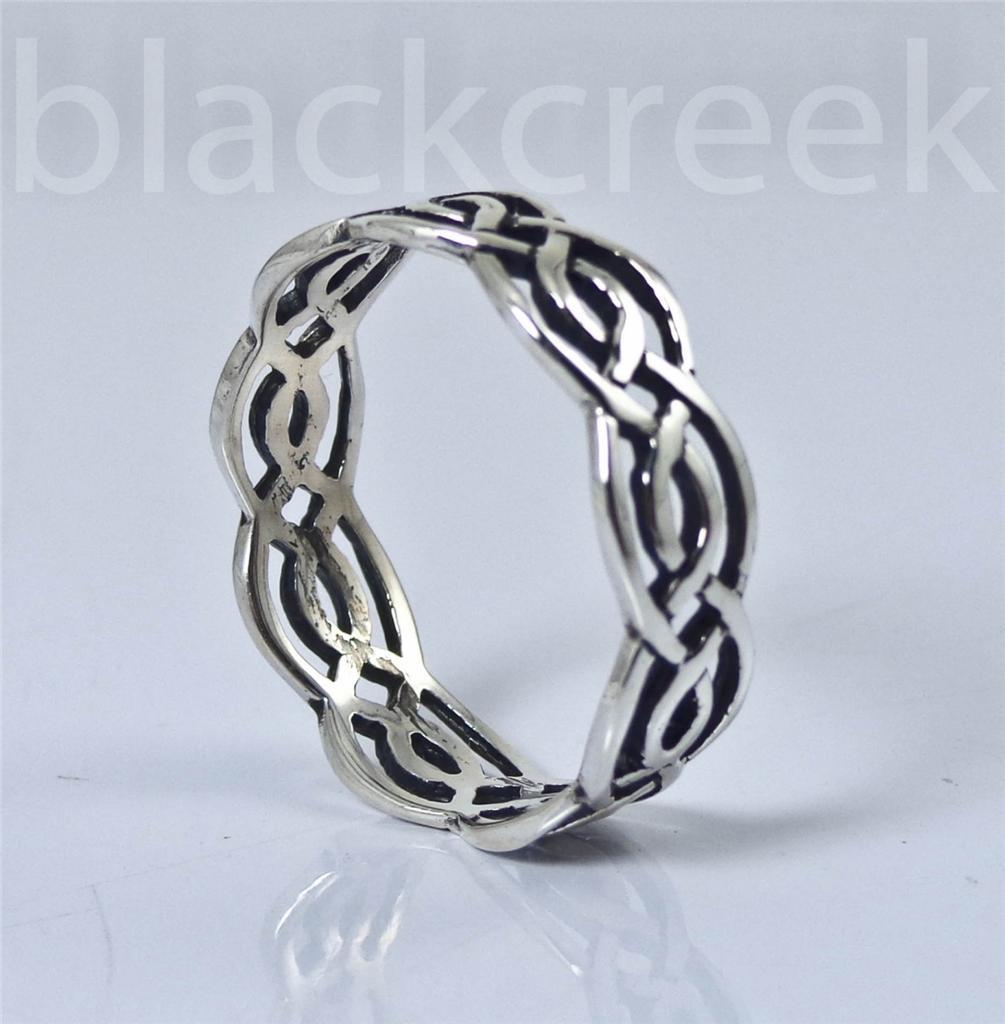 .925 Sterling Silver~ ~Celtic Infinity Band Size 4/5/6/7/8/9/10/11/12/13/14