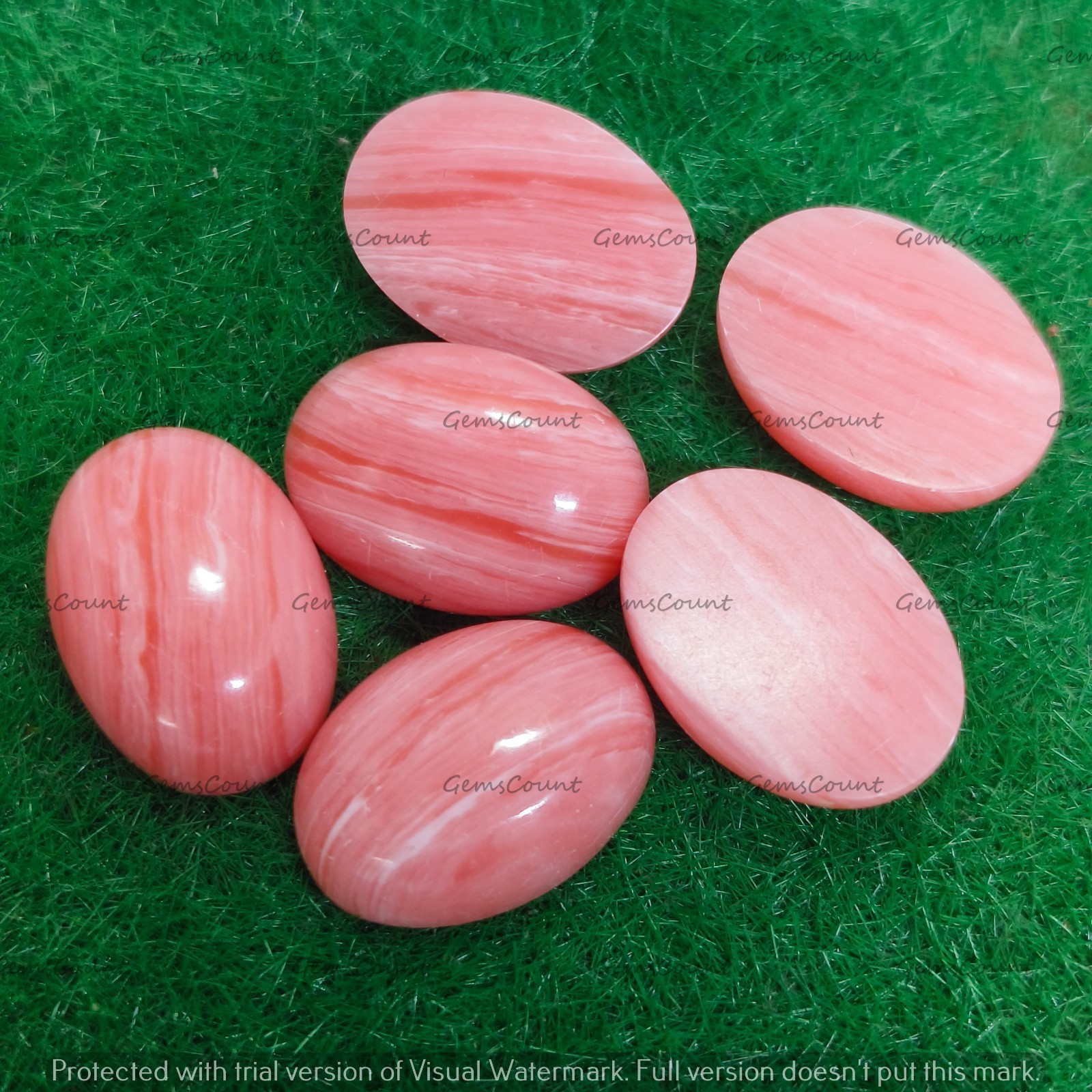 Natural Rhodochrosite Oval Cabochon Gemstone AAA Grade Healing Crystals