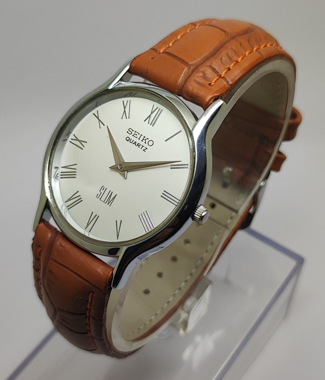 Vintage Seiko Slim Tank Men’s Watch Japanese Quartz Classic Dress Style
