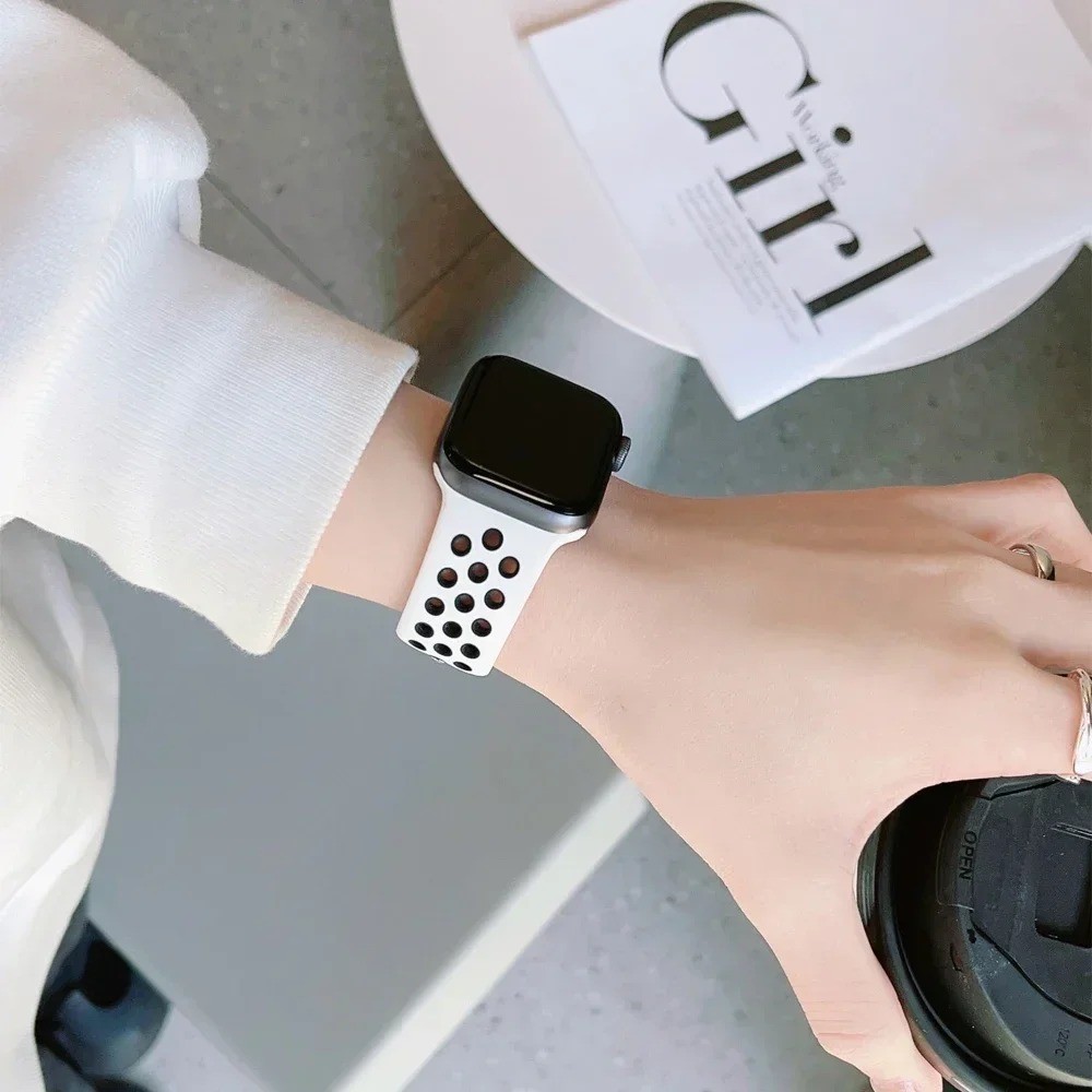 Silicone Sport Straps For Apple Watch Band 45mm 44mm Ultra2 49mm 38/40mm 41mm 42