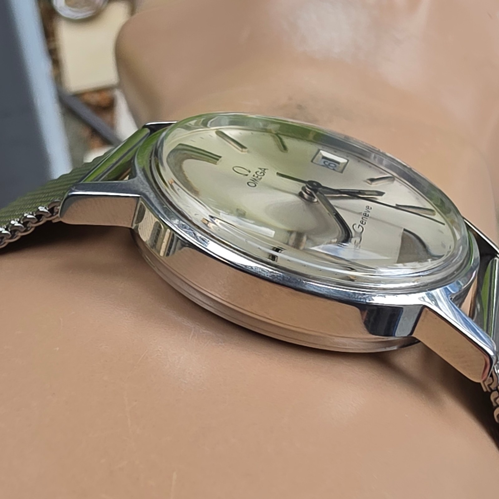 Vintage OMEGA Geneve men’s manual wind watch Ref:136.0098 Date swiss 1972